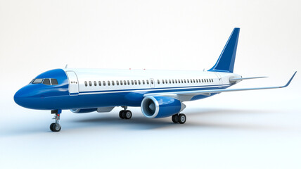 Fototapeta premium a modern airplane isolated on a white background