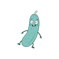 Funny African cucumber vector design