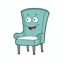 Funny chair vector art design