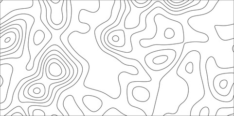 Modern Abstract Topographic map background with wave lines. Geographic contour map background. Cartography, topology, or terrain path concept. Papercut background for presentation, cover, banner.