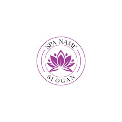 Minimalistic Wellness and Spa Logo Design Template