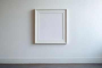 Aesthetic Clean Graphic White Blank Photo Frame Mockup template with Minimalist Decoration