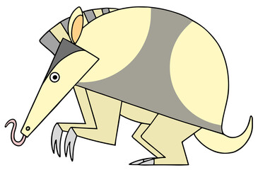 動物キャラクターイラスト - 動物・アニマル・哺乳類・アリクイ・コアリクイ