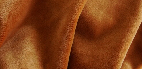 velvet texture brown color background, expensive luxury fabric,  wallpaper, template. copy...