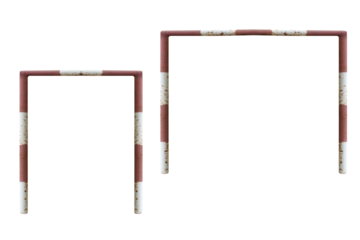 Red and white prohibition barriers. On isolated transparent background.