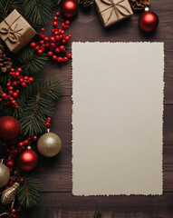 Obraz premium Christmas. post card template. Festive design with lan space for print and collages. copy space