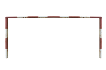 Red and white prohibition barrier. On isolated transparent background.