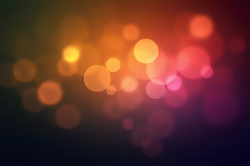 Obraz premium Bokeh abstract lights in a warm orange and pink gradient with space copying 