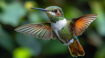 green and brown hummingbird