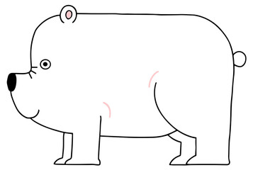 動物キャラクターイラスト - 動物・アニマル・哺乳類・熊・白熊