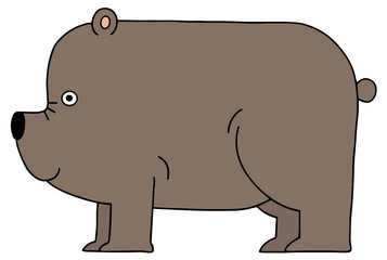動物キャラクターイラスト - 動物・アニマル・哺乳類・熊・ヒグマ