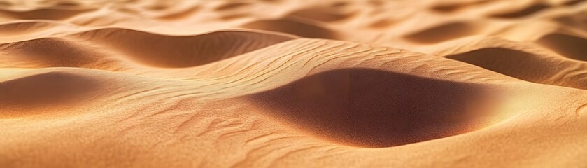 Close-up of Sand Dunes in a Desert Landscape