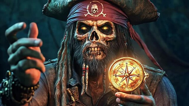 Undead Pirate with Compass