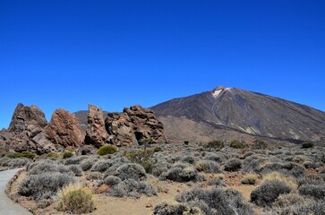 Panorama of caldera in Teide National Park, Tenerife, Canary Islands, Spain