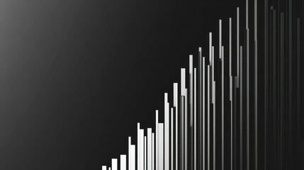 Obraz premium minimalistic graph chart illustration in black and white