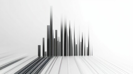 Obraz premium minimalistic graph chart illustration in black and white