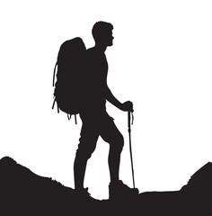  Person Hiking Silhouette 