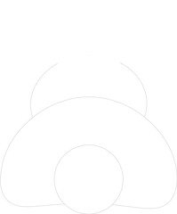 Cute white rabbit, bunny in cartoon style, animal mid autumn decoration, Moon Festival, Chinese Lunar Year of the Rabbit decoration.