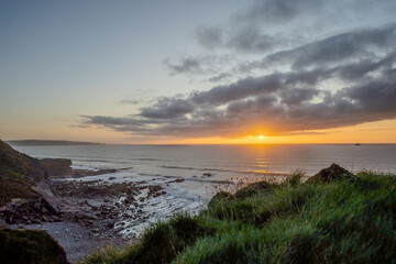 Obraz premium Sunset over the Cornish Coast