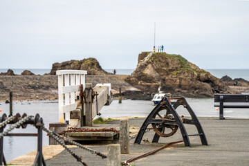 Fototapeta premium Bude Canal exiting to the sea