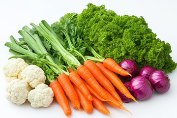 vegetable on white background
