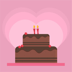 Birthday Cake Happy Birthday Illustration