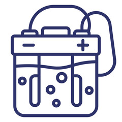 electrolysis line icon on white