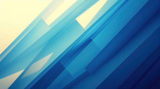 Abstract blue shapes layered in a dynamic composition, creating a sense of depth and movement.