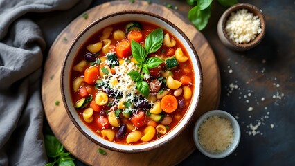 Italian Minestrone Soup with Gluten-Free Pasta and Vegetables (Gluten-Free Cuisine)