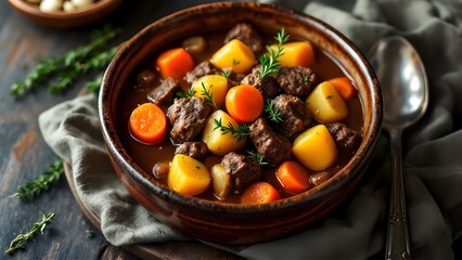 Hearty Beef Stew with Carrots and Potatoes (Gluten-Free Cuisine)