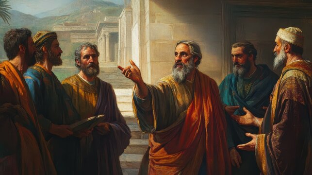 scene of Paul and Barnabas preaching to the Gentiles, symbolizing the expansion of the gospel beyond the Jewish community,