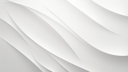 Fototapeta premium Elegant white paper textures with flowing curves create a serene and modern background.