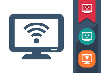 WiFi, Wi-Fi Computer, Smart TV Icon