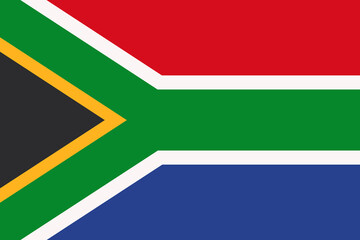 South Africa National Flag. Vector Illustration.