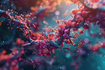 A close-up shot of a bunch of berries hanging from a tree branch, ideal for use in food or nature-themed projects