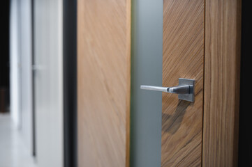 Doors are sold at a hardware store