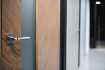 Doors are sold at a hardware store