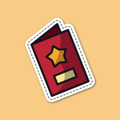 invitation card editable cartoon style sticker vector	
