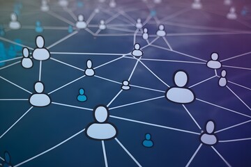  Network of people connecting with each other.