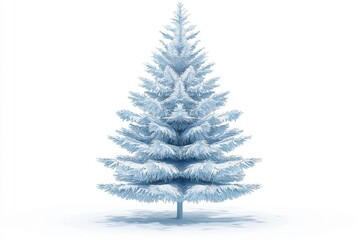 Fototapeta premium Artificial Christmas Tree for Holiday Decor White Background