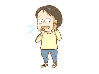 困惑している