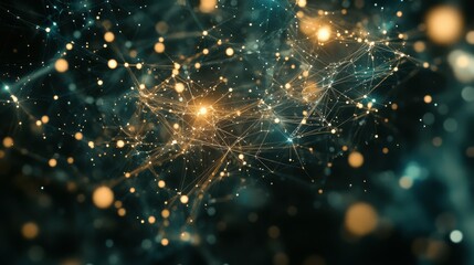 Obraz premium sparkle of data and connections. exploring the geometry of networks. the structure of virtual systems.
