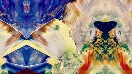 Fototapeta premium Abstract art background . Hand painting artwork . Canvas . 