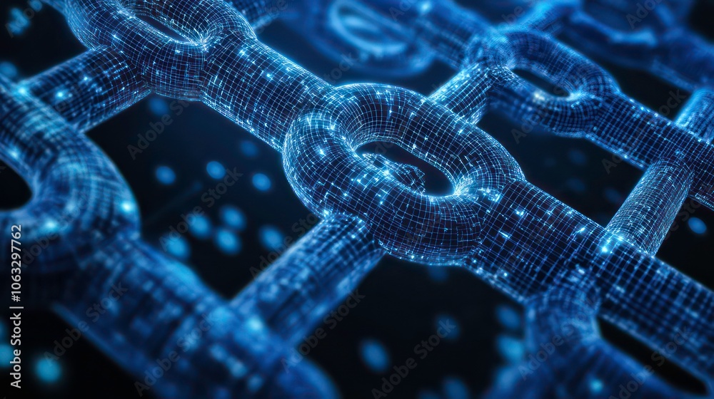 Poster Set of Blockchain technologies. Website template for generative AI. Blockchain technology set of technologies.