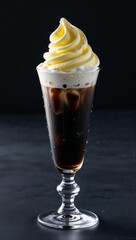 iced coffee Lemon whipped cream
