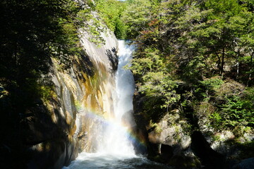 Waterfall and Autumn Landscape of Shosenkyo Gorge in Yamanashi, Japan - 日本 山梨県 昇仙峡 秋の景色 仙娥滝