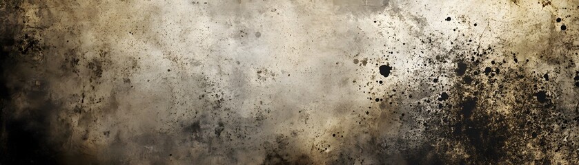 Abstract Texture of Beige and Black Splotches and Speckles