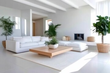 minimalist light living room interior design