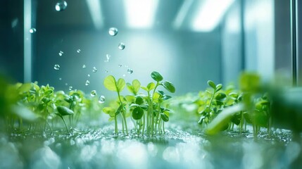 Plants Growing in Zero Gravity Environment