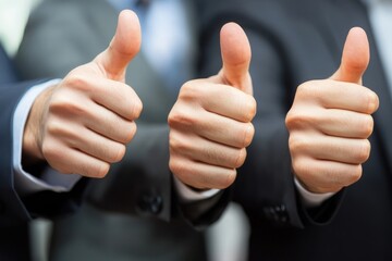 Two hands giving a thumbs-up sign